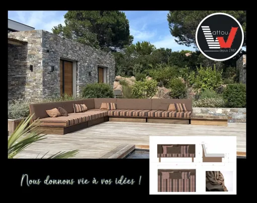 Donnez vie à vos idées : réalisation de coussins extérieurs à partir de croquis entre Porto-Vecchio et Bonifacio, Propriano, WATTOU